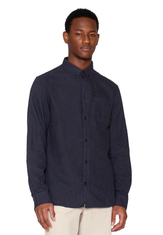 Regular Fit Melangé Flannel Shirt