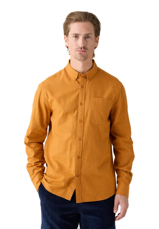 Regular Fit Melangé Flannel Shirt