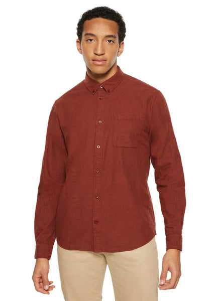 Regular Fit Melangé Flannel Shirt