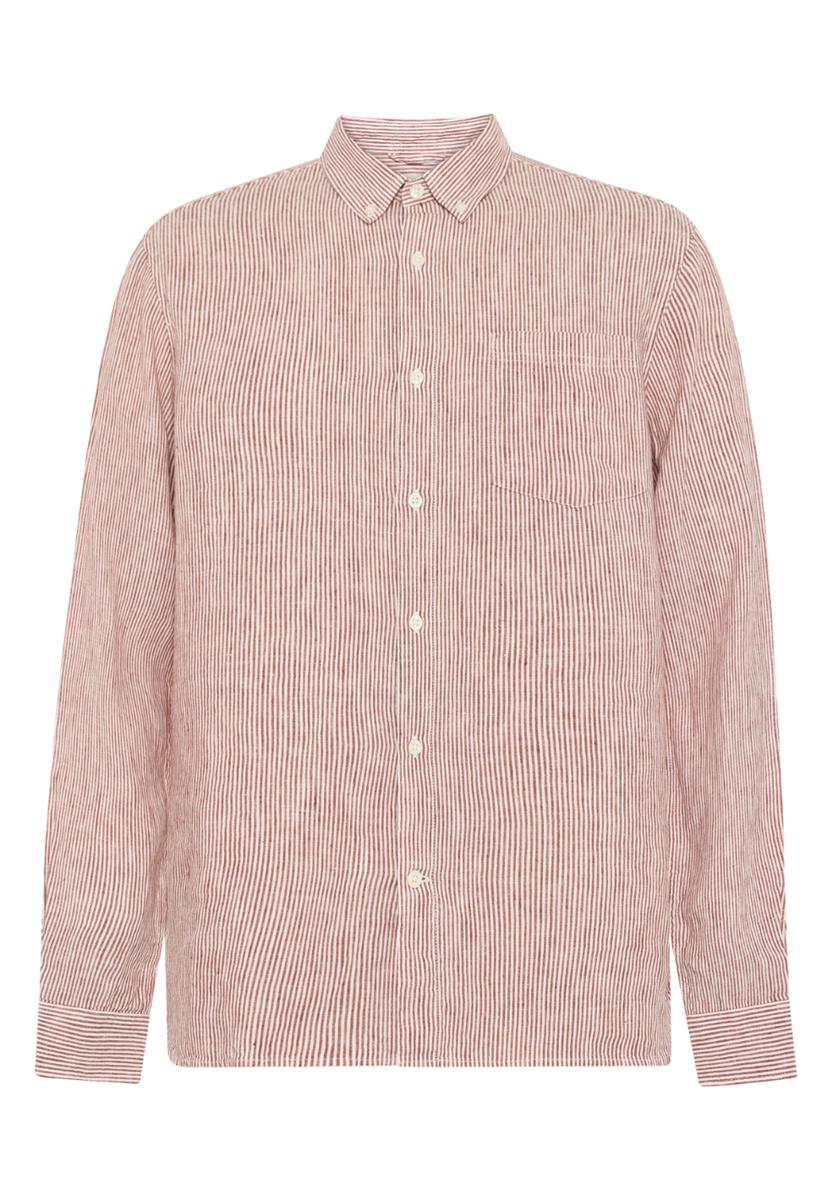 Regular Striped Linen Shirt