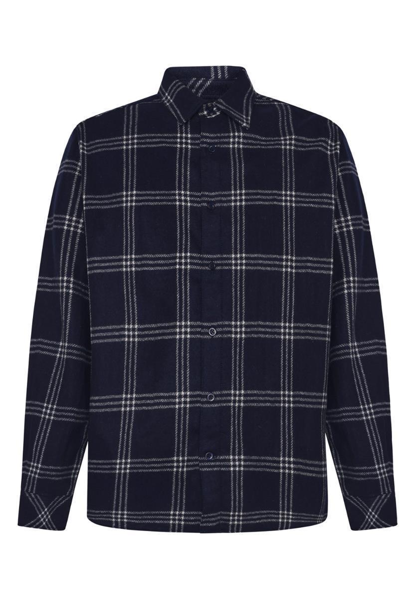 Merino Wool Checked Shirt - Marlowe nature