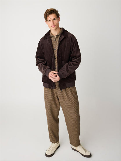 Loose Houndtooth Overshirt