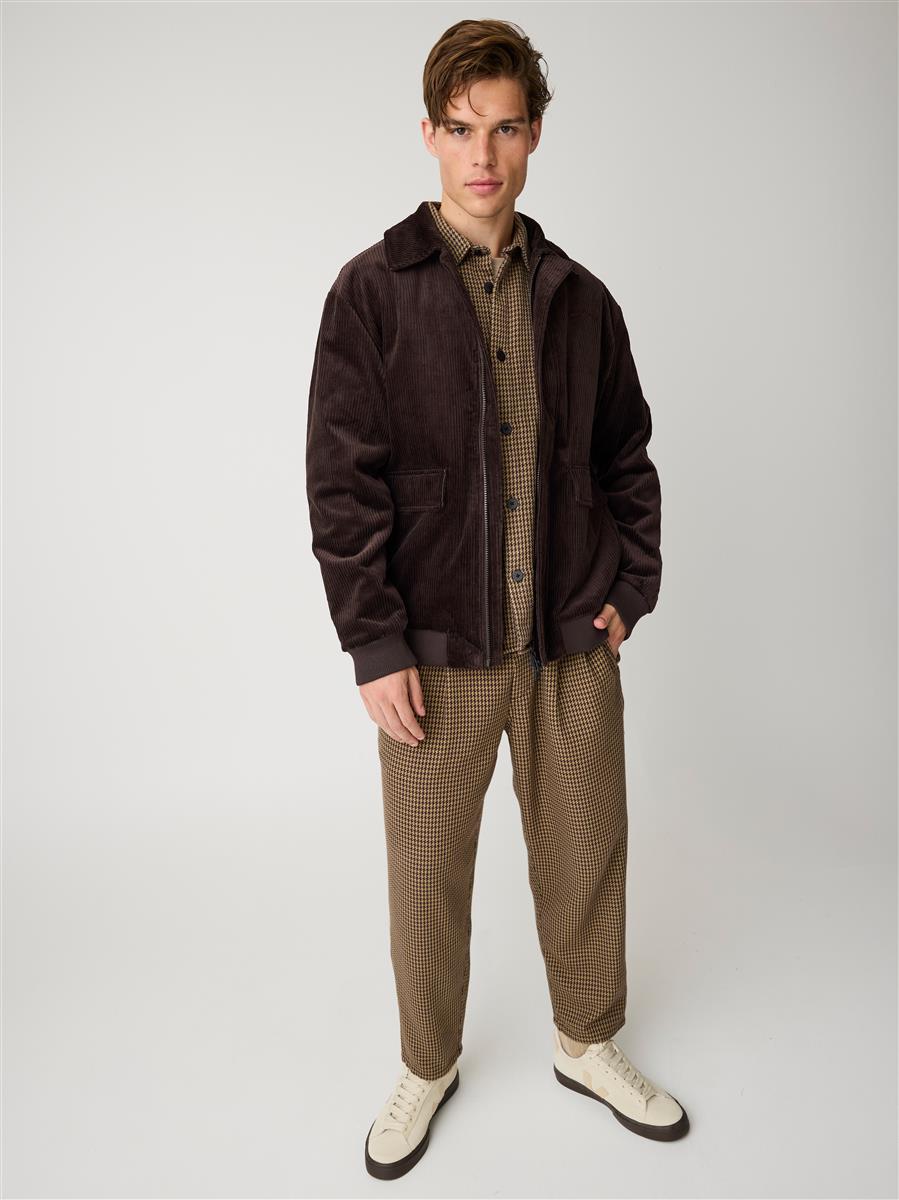 Loose Houndtooth Overshirt