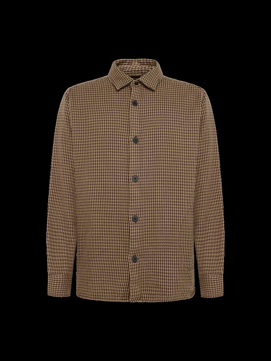 Loose Houndtooth Overshirt