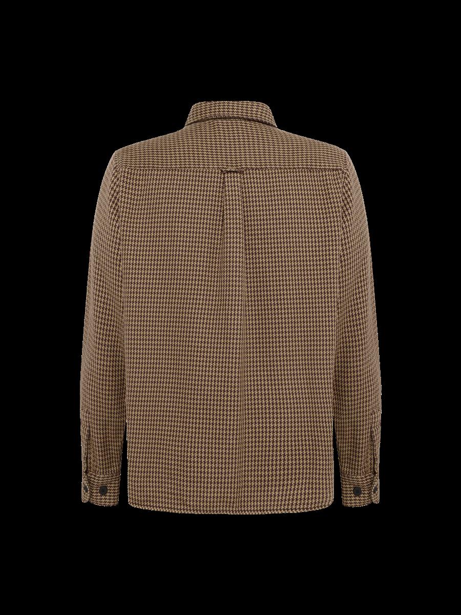 Loose Houndtooth Overshirt