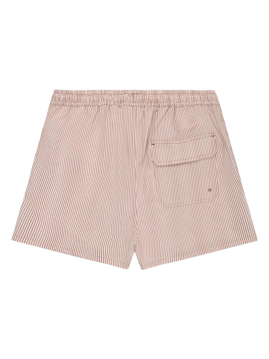 Mid-Thigh Stripe Seersucker Swimshorts-Ocs Blended