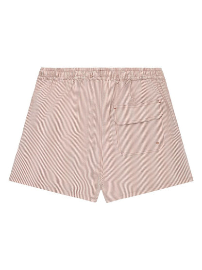 Mid-Thigh Stripe Seersucker Swimshorts-Ocs Blended