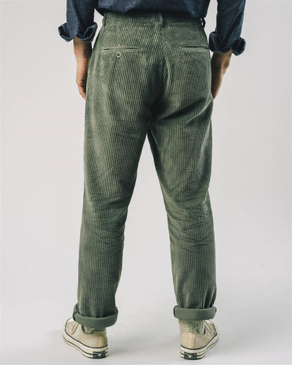 Corduroy Pleated Chino Stone