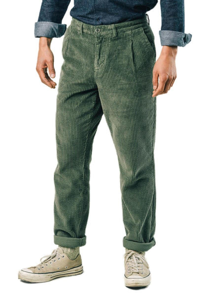 Corduroy Pleated Chino Stone