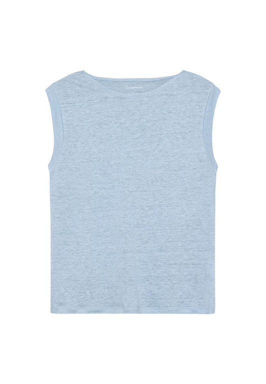 Loose Fold Up Linen T-Shirt