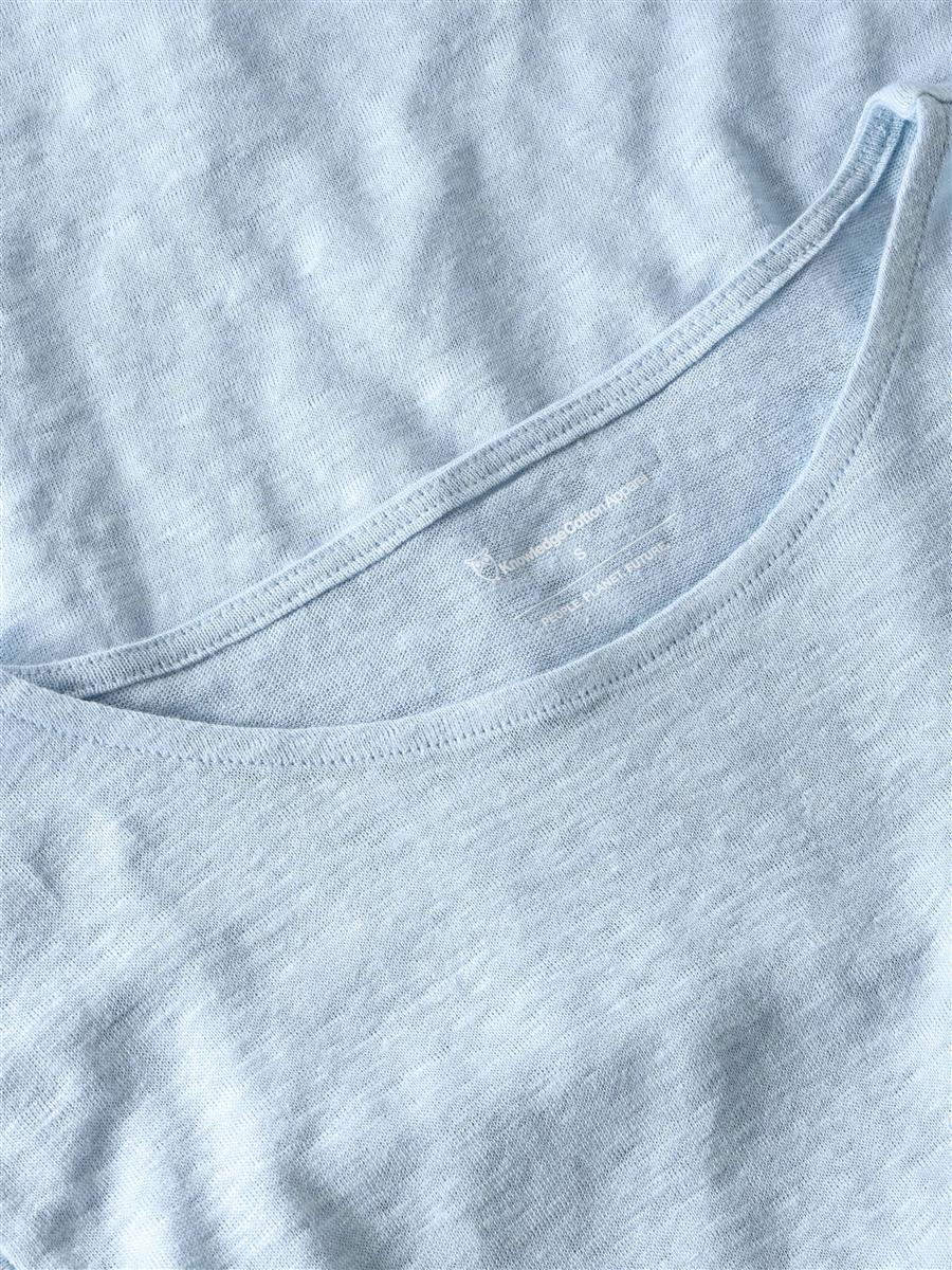 Loose Fold Up Linen T-Shirt