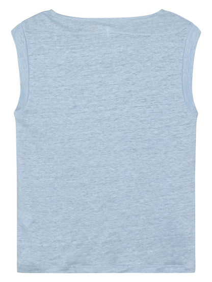 Loose Fold Up Linen T-Shirt