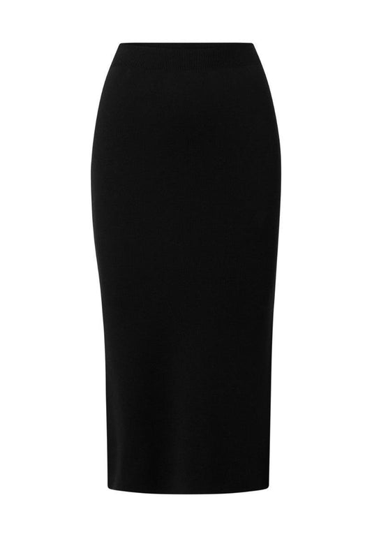 Midi Length Merino Knit Skirt