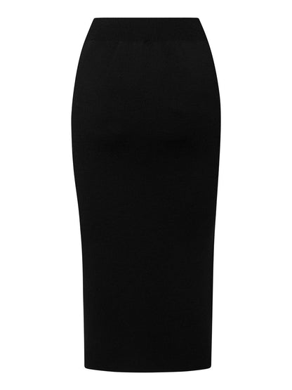 Midi Length Merino Knit Skirt