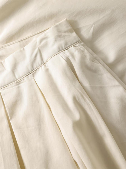 Organic Cotton Pleated Skirt
