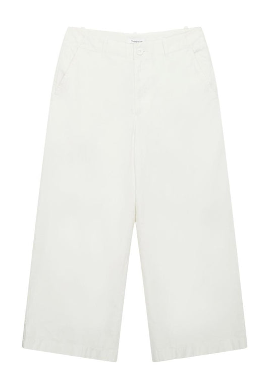 Posey Mid-Rise Wide Slub Yarn Cropped Pants