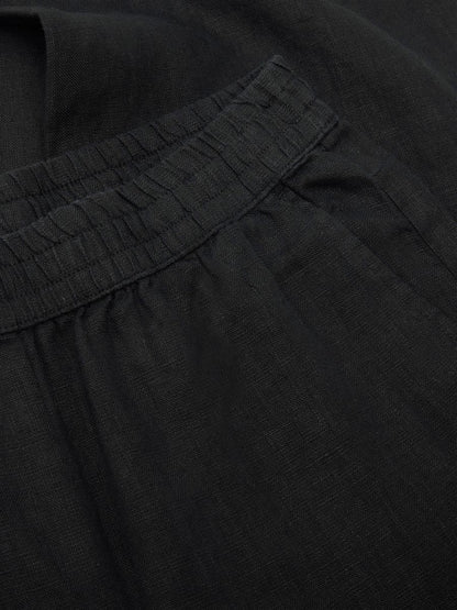 Posey Wide Mid-Rise Linen Pants