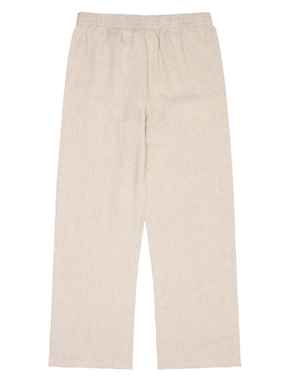 Posey Wide Mid-Rise Linen Pants