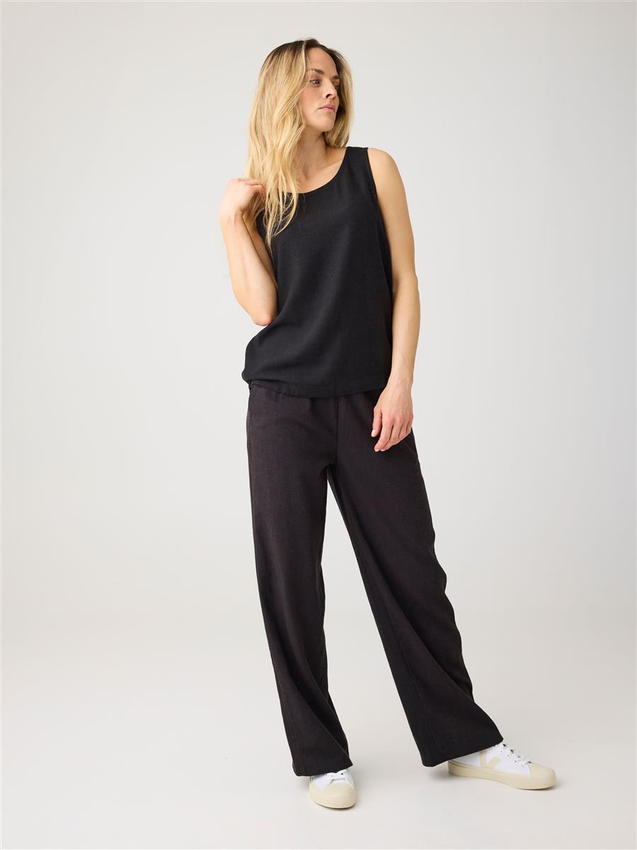 Posey Linen-Mix Pants