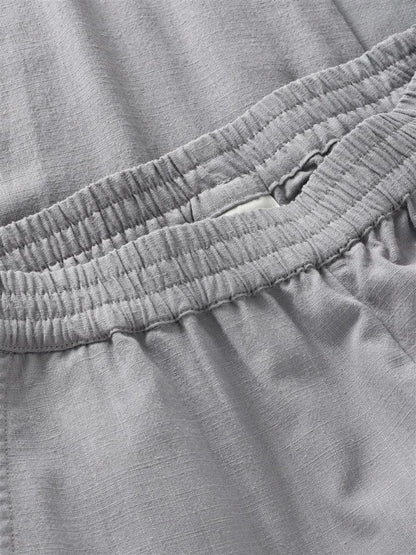 Posey Linen-Mix Pants
