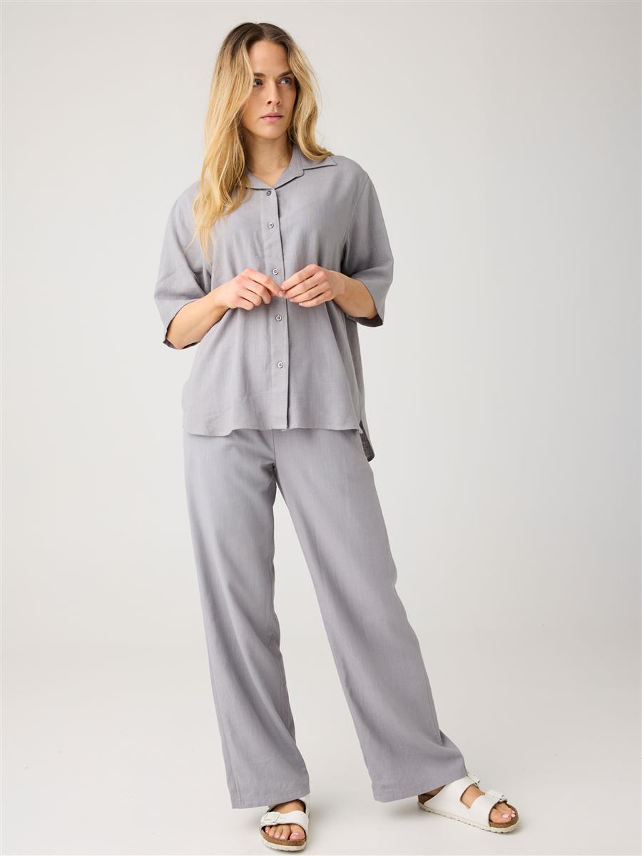 Posey Linen-Mix Pants