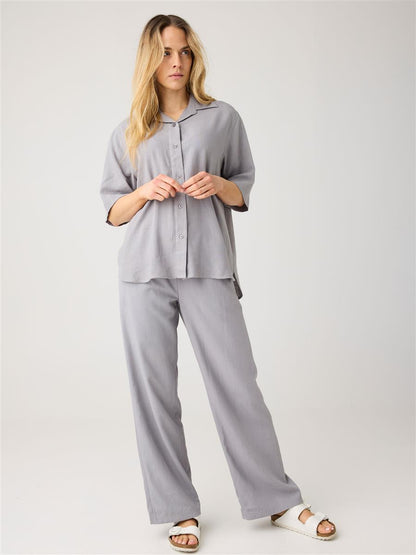 Posey Linen-Mix Pants
