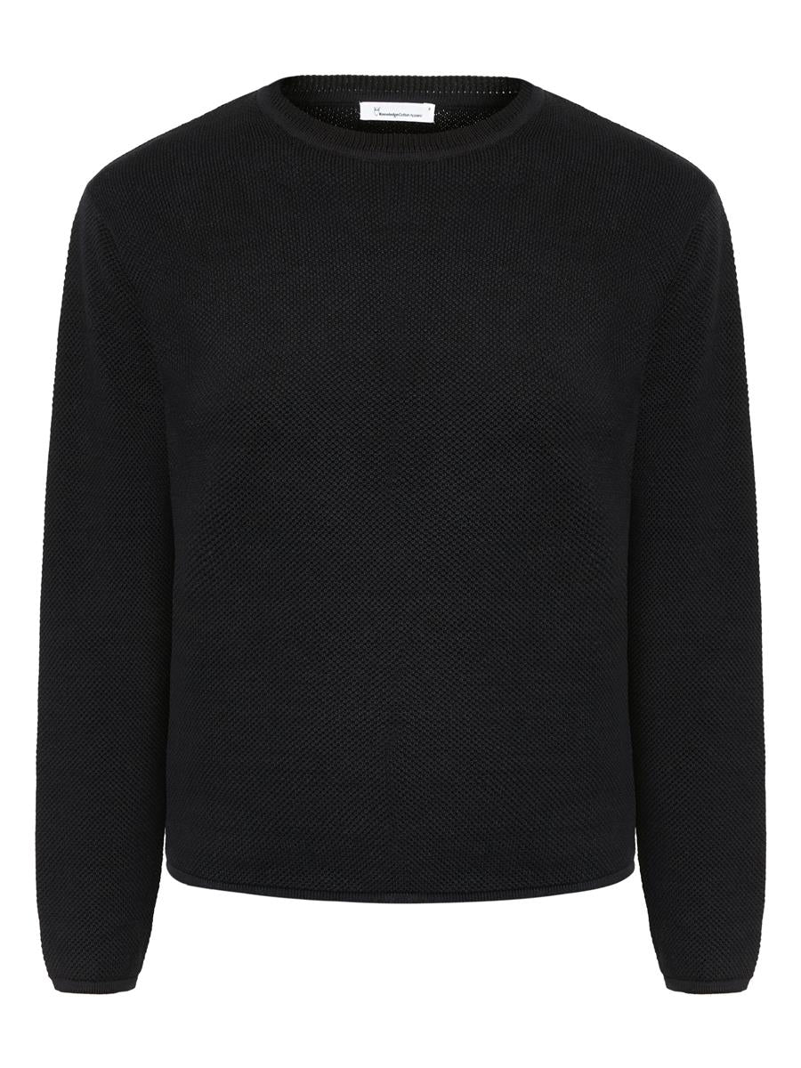 Cotton Micro Bubble Crew Neck Knit