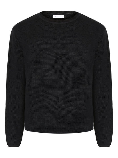 Cotton Micro Bubble Crew Neck Knit