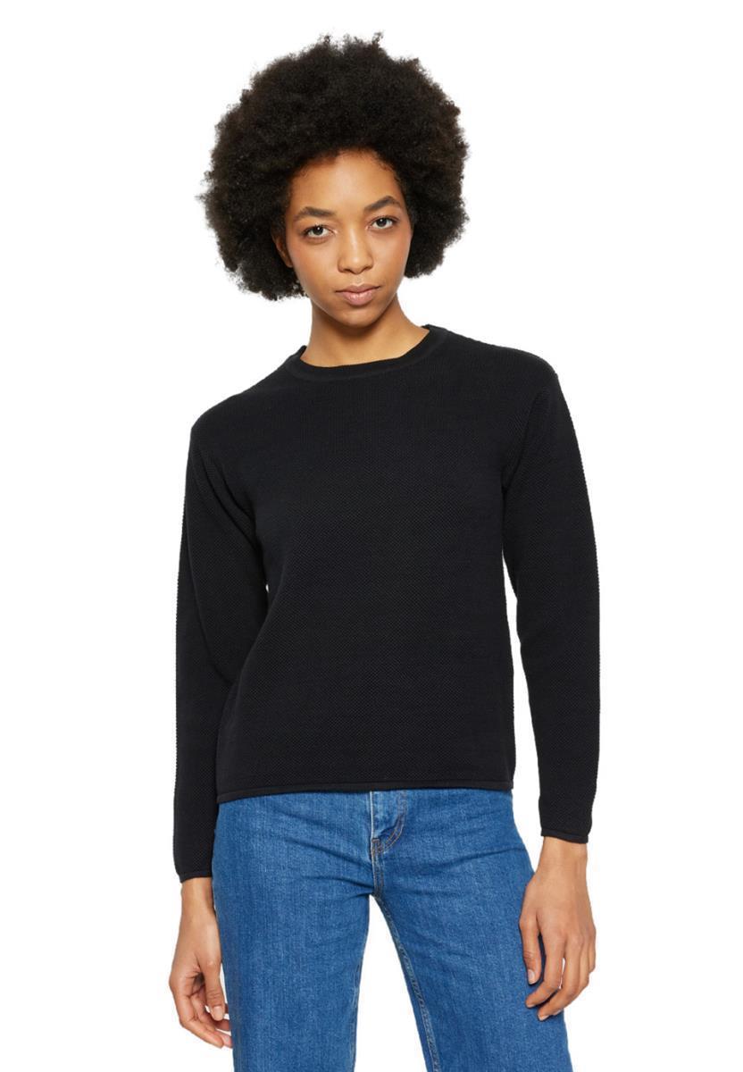 Cotton Micro Bubble Crew Neck Knit