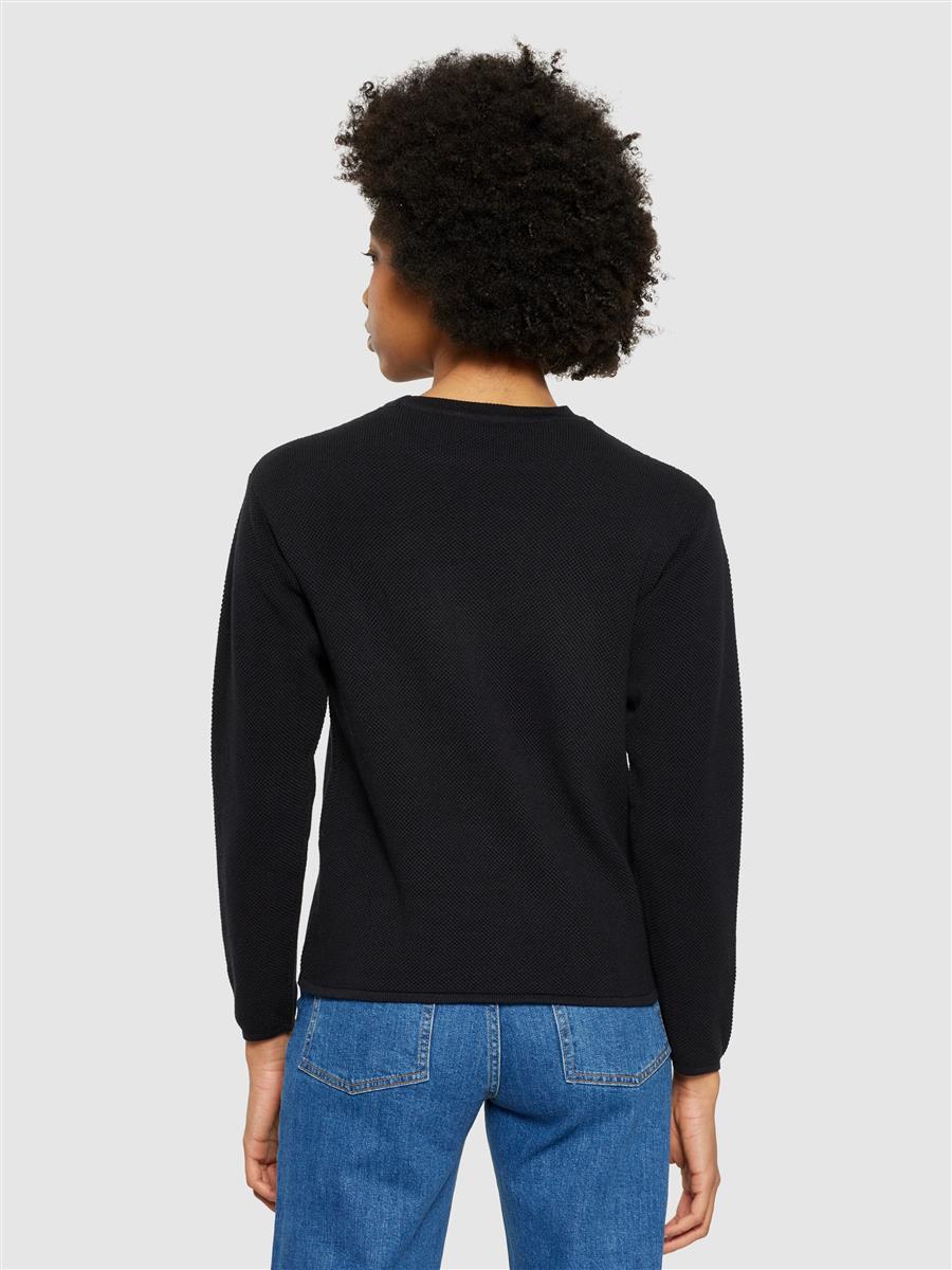 Cotton Micro Bubble Crew Neck Knit