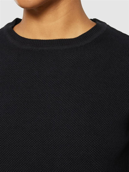 Cotton Micro Bubble Crew Neck Knit