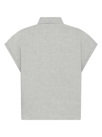 Aster Fold Up Short Sleeve Linen Shirt