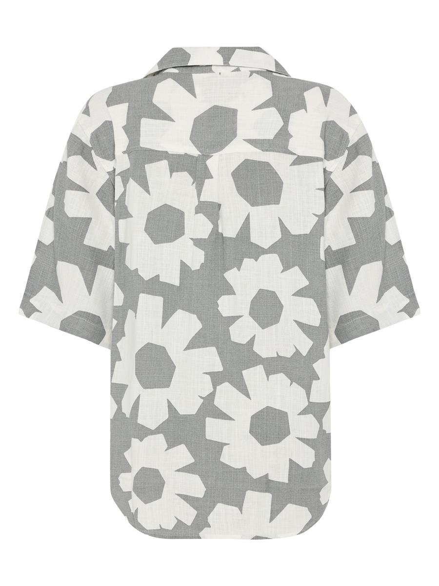 Linen-Mix Printed Shirt