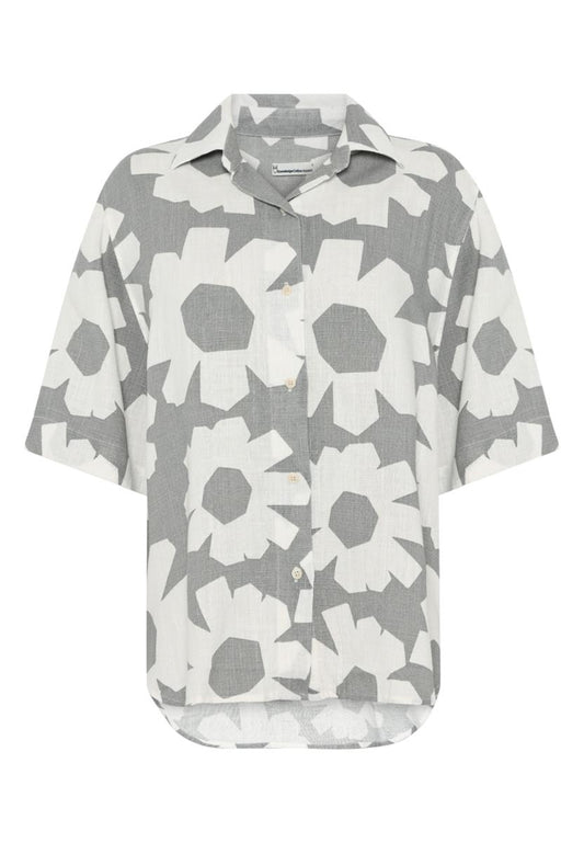 Linen-Mix Printed Shirt