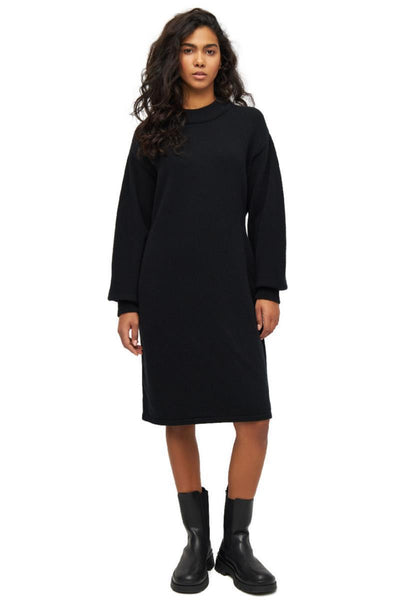 Wool Crew Neck Mid Lenght Dress