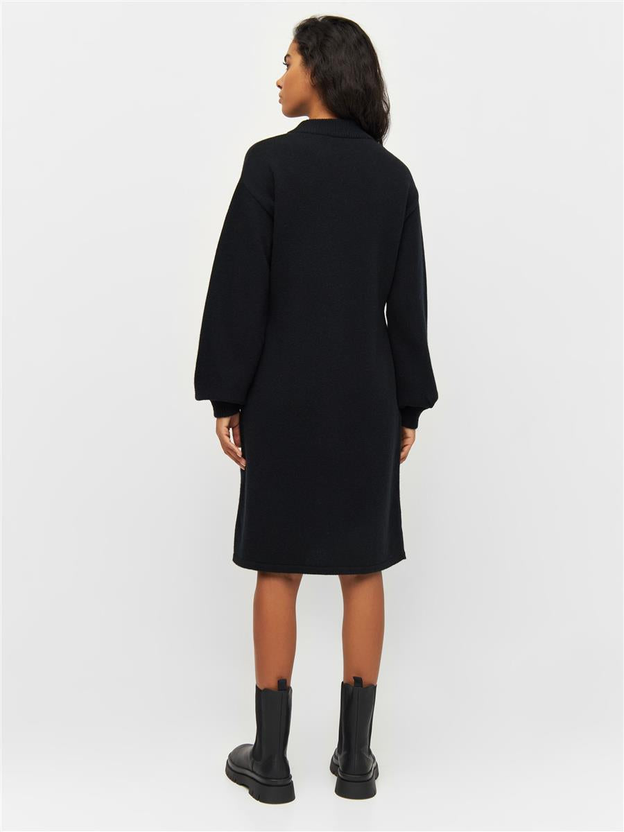 Wool Crew Neck Mid Lenght Dress