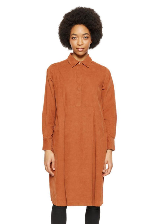 Baby Corduroy Mid Length Shirt Dress