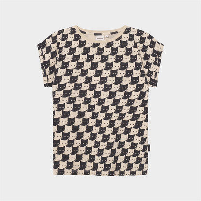 T-Shirt Visby Pepita Cats Oat White