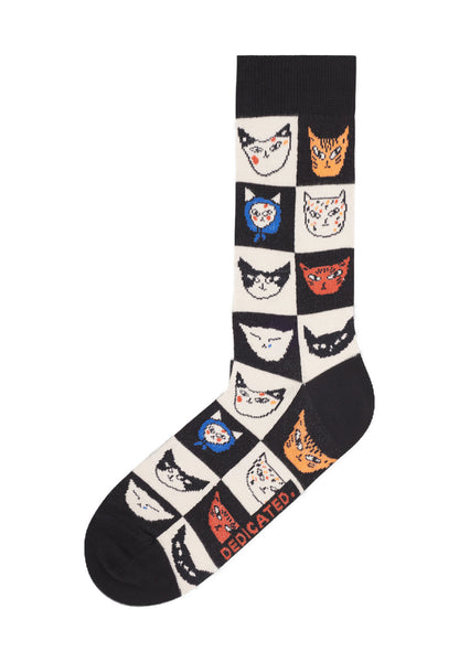 Socks Sigtuna Cat Bingo Black
