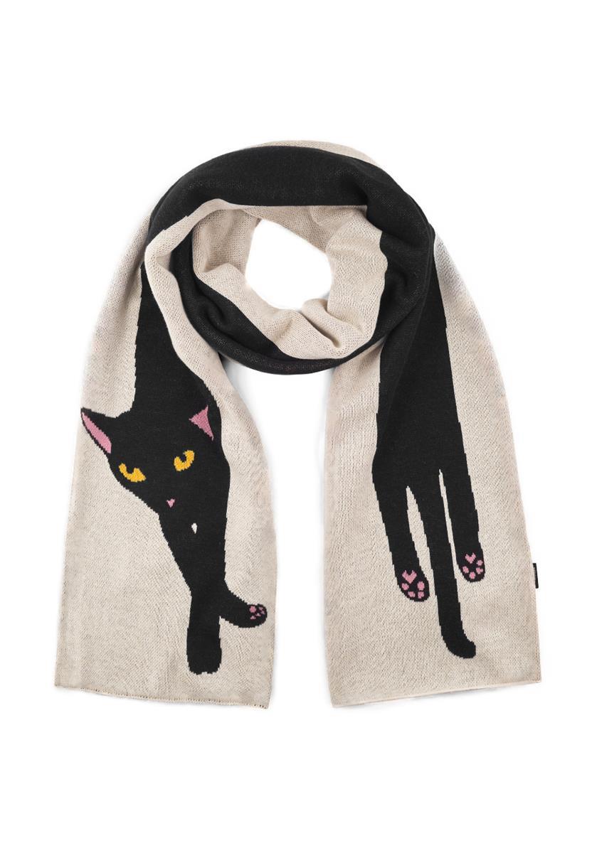 Scarf Rossberga Long Cat Vanilla White