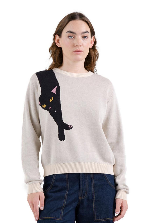 Sweater Arendal Long Cat Vanilla White