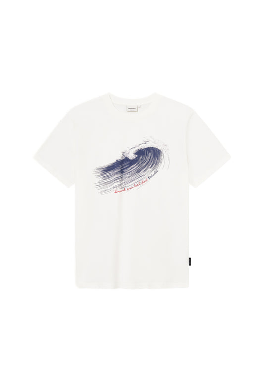 T-Shirt Stockholm Support Line Wave Off-White