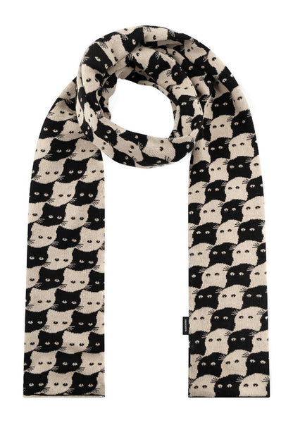 Scarf Rossberga Pepita Cats Oat White