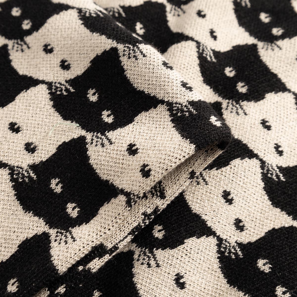 Scarf Rossberga Pepita Cats Oat White