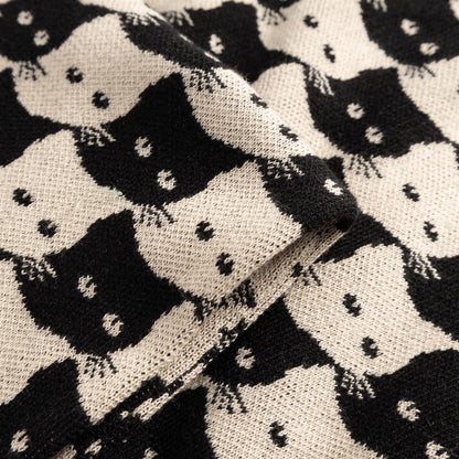 Scarf Rossberga Pepita Cats Oat White