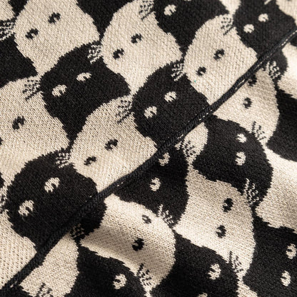 Scarf Rossberga Pepita Cats Oat White