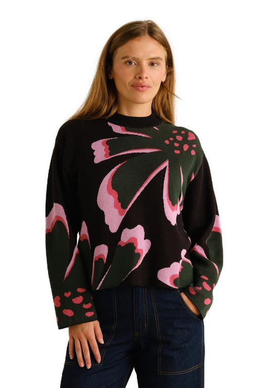 Sweater Limhamn Big Bloom Multi Color