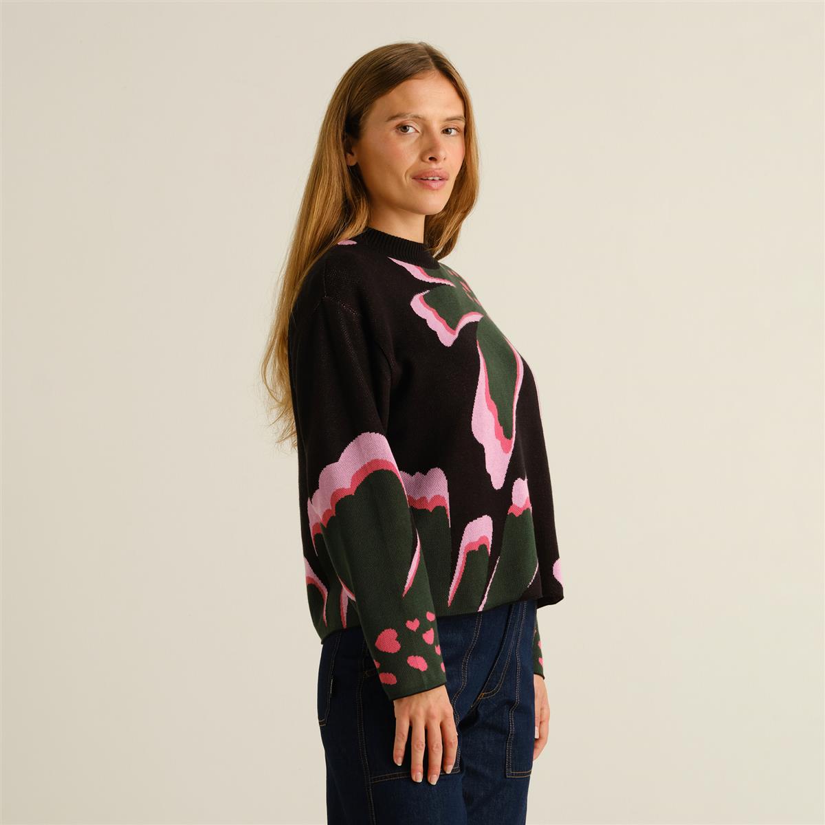 Sweater Limhamn Big Bloom Multi Color
