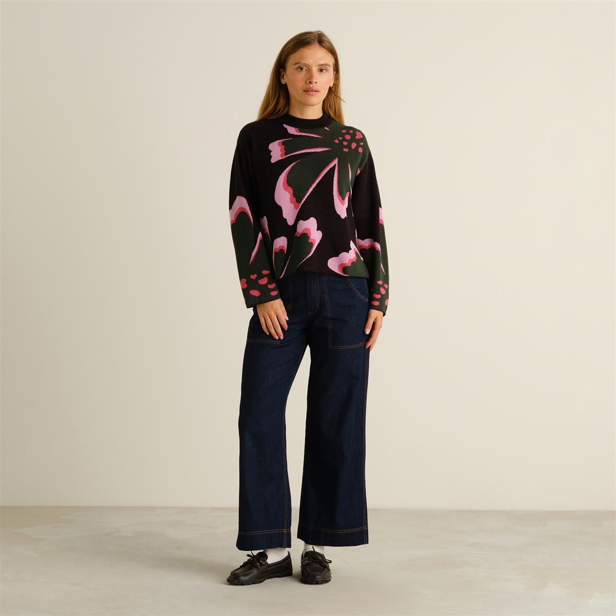 Sweater Limhamn Big Bloom Multi Color