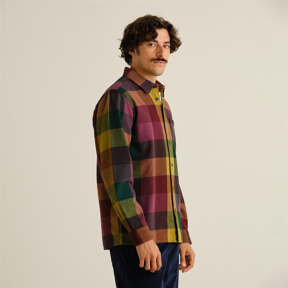 Shirt Rute Flannel Check Bold Multi Color